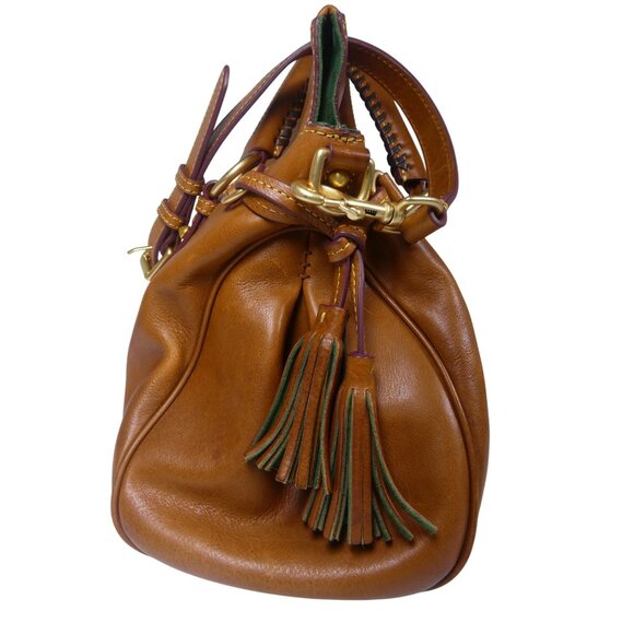 Dooney Bourke Florentine Tan Satchel Bag with Shoulder Strap - Picture 3 of 9